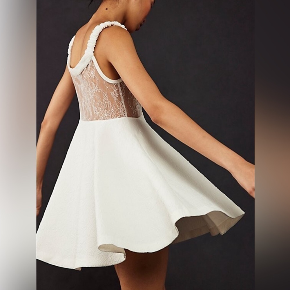Free People, Brooklyn Mini Dress, XS, White, NWOT